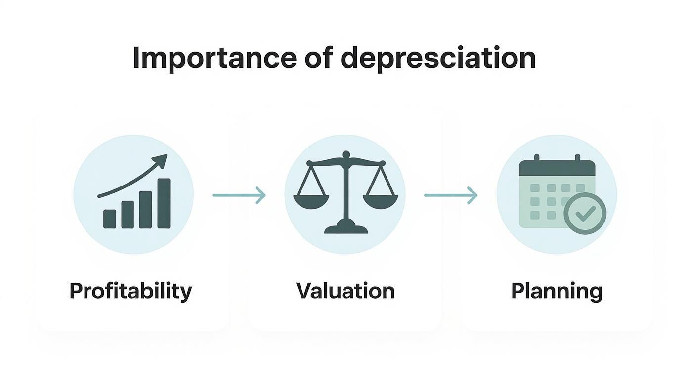 Infographic about what is depreciation in accounting