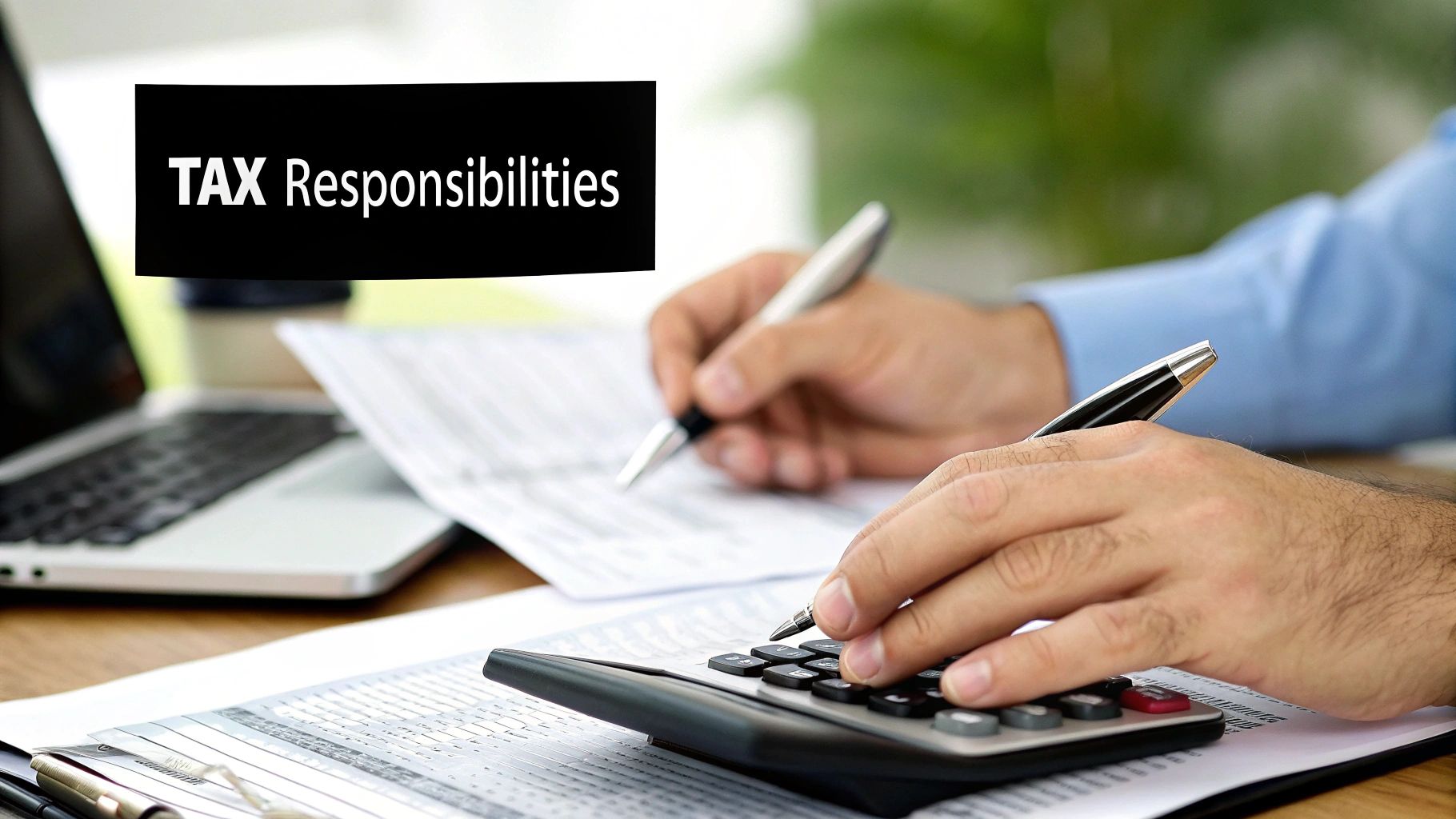 A person shielded by an umbrella with a 'Ltd' logo, representing protection from financial risks.