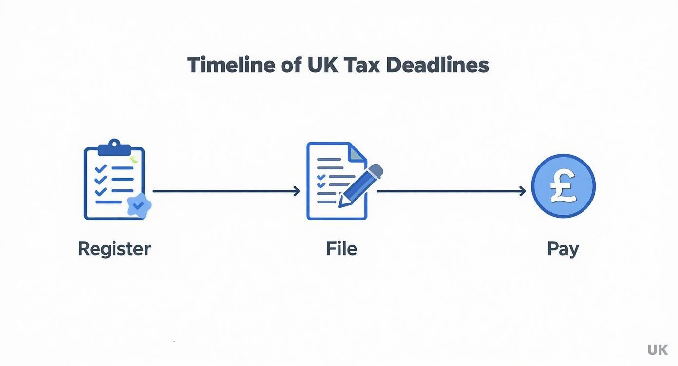 Infographic about self employment tax deadlines