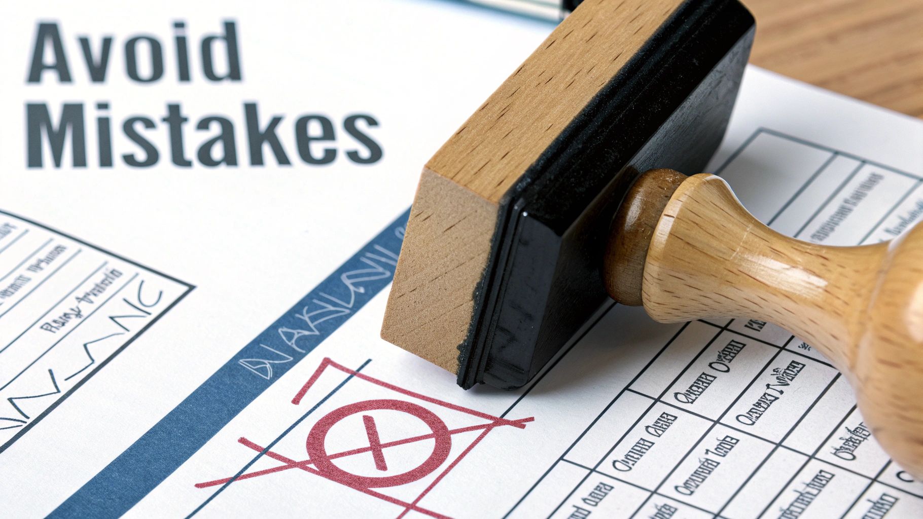 A red warning sign with an exclamation mark, symbolizing mistakes and penalties.