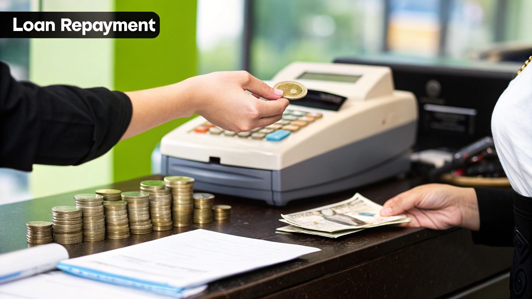 A person making a secure online payment on a laptop, symbolizing the repayment of a director's loan.