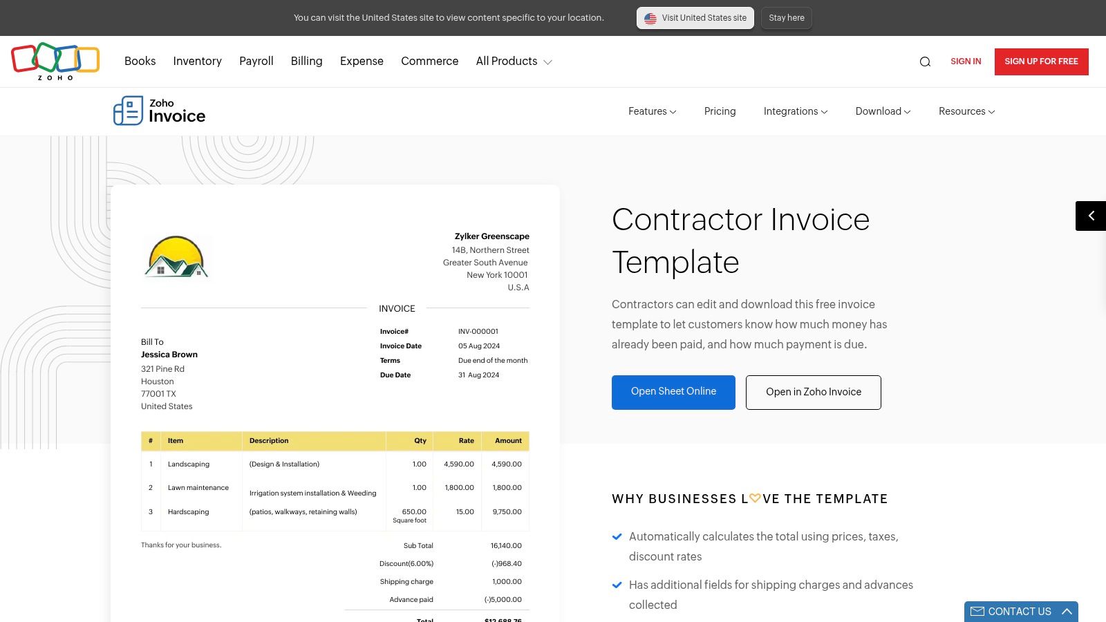 Zoho Invoice (UK)