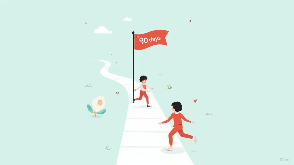 People shaking hands during a job interview