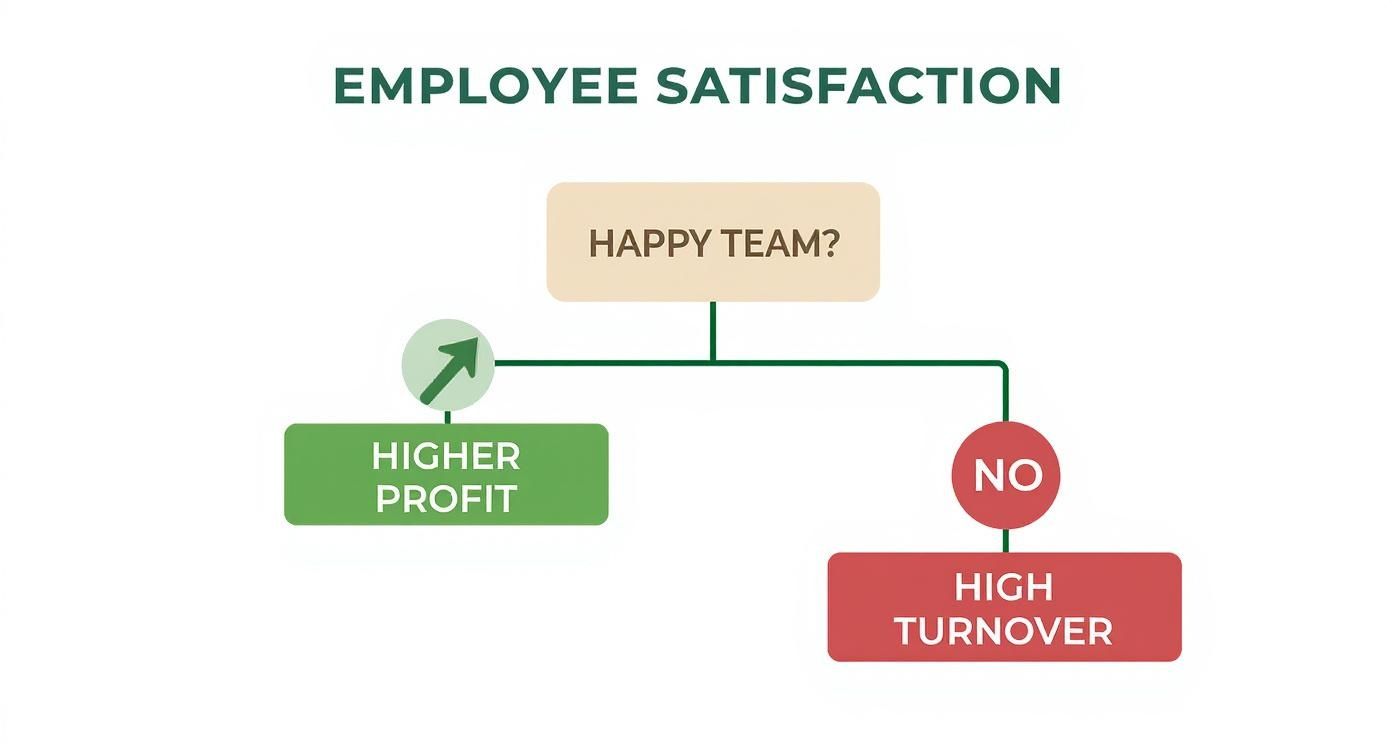 Infographic about how to improve employee satisfaction