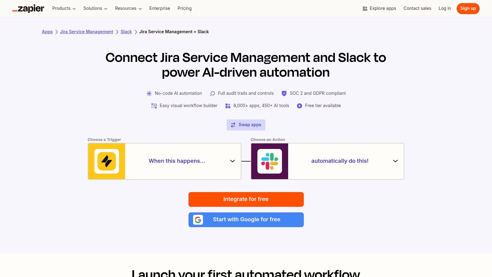 Zapier – Slack ↔ Jira automation