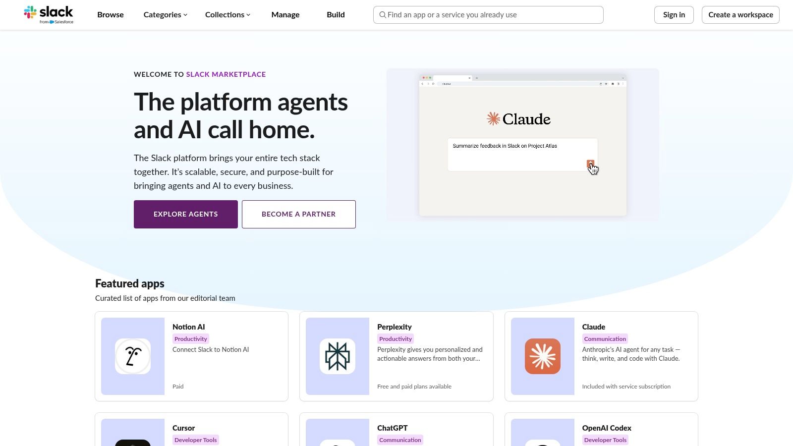 Slack Marketplace (App Directory)