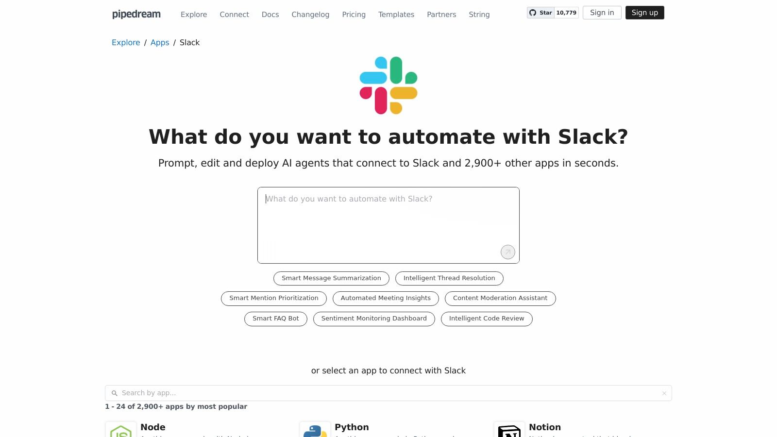 Pipedream – Slack API Integrations Catalog