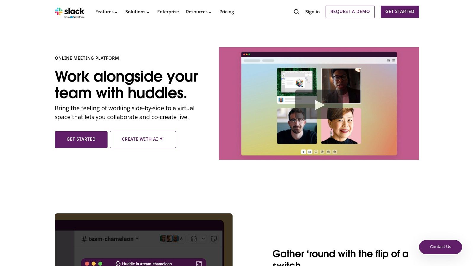 Slack — Huddles and Clips (native)