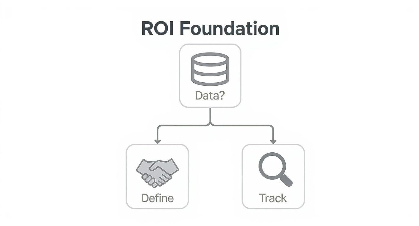 Infographic about how to measure marketing roi