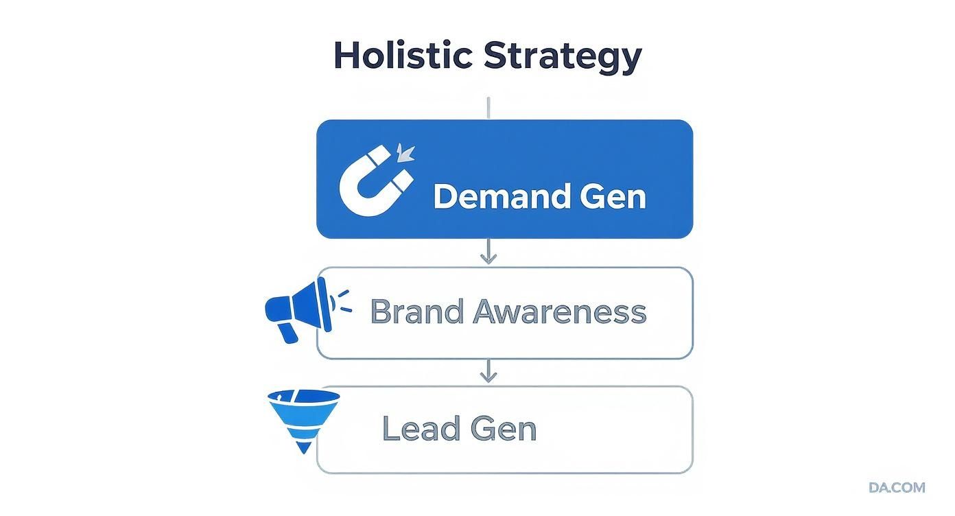 Infographic about what is demand generation marketing