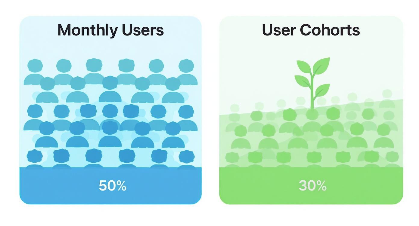 Infographic about what is cohort analysis