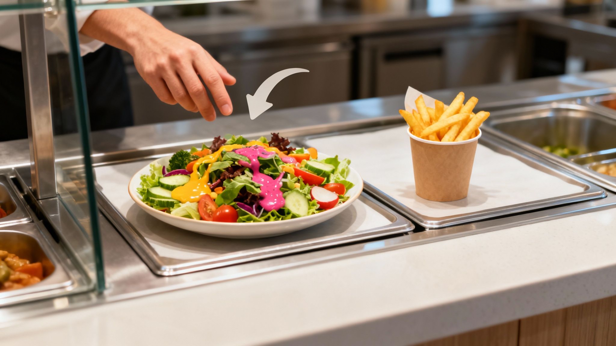 Infographic explaining the principles of Nudge Theory in a business context