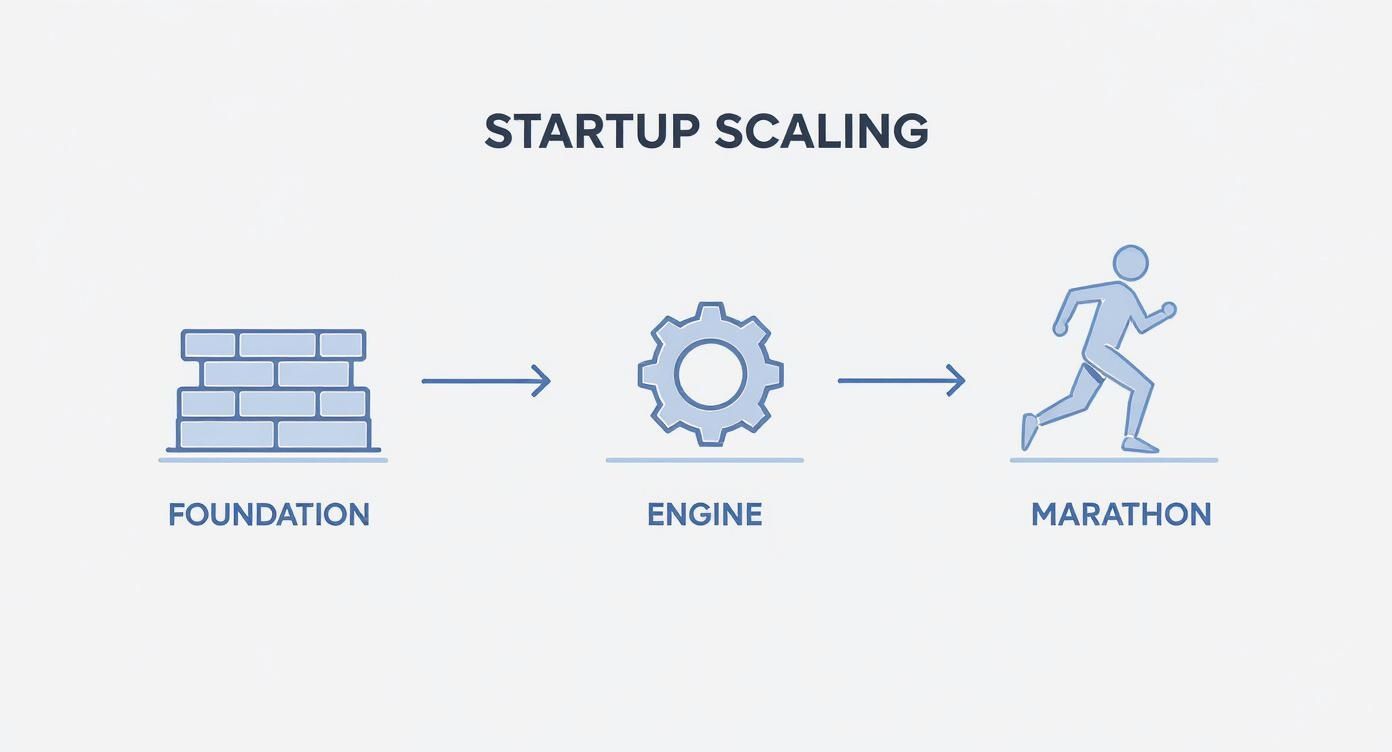 Infographic about how to scale a startup