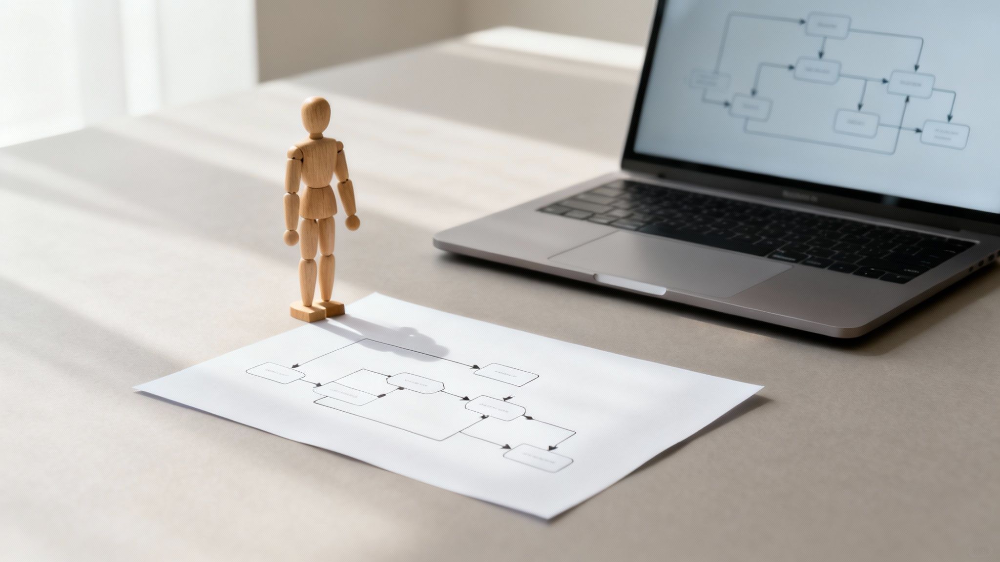 A team collaborating around a table, symbolizing people, process, and technology working together to scale a startup.