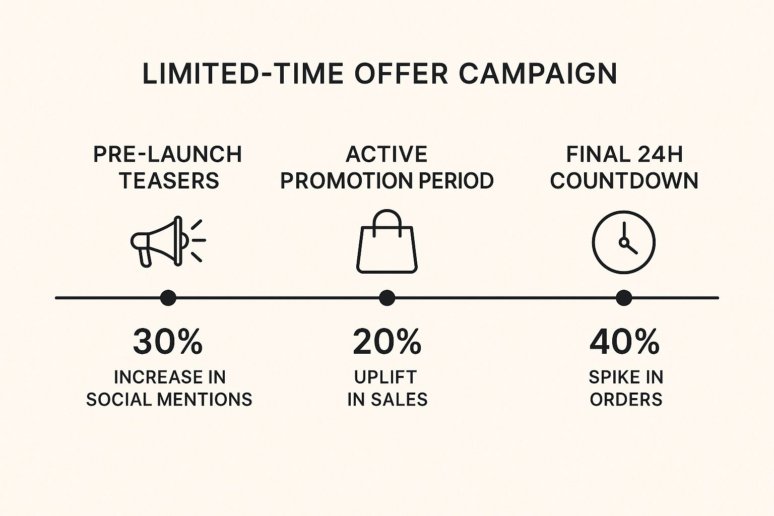 Infographic showing key data about Limited-Time Offers (LTO) and Scarcity Marketing