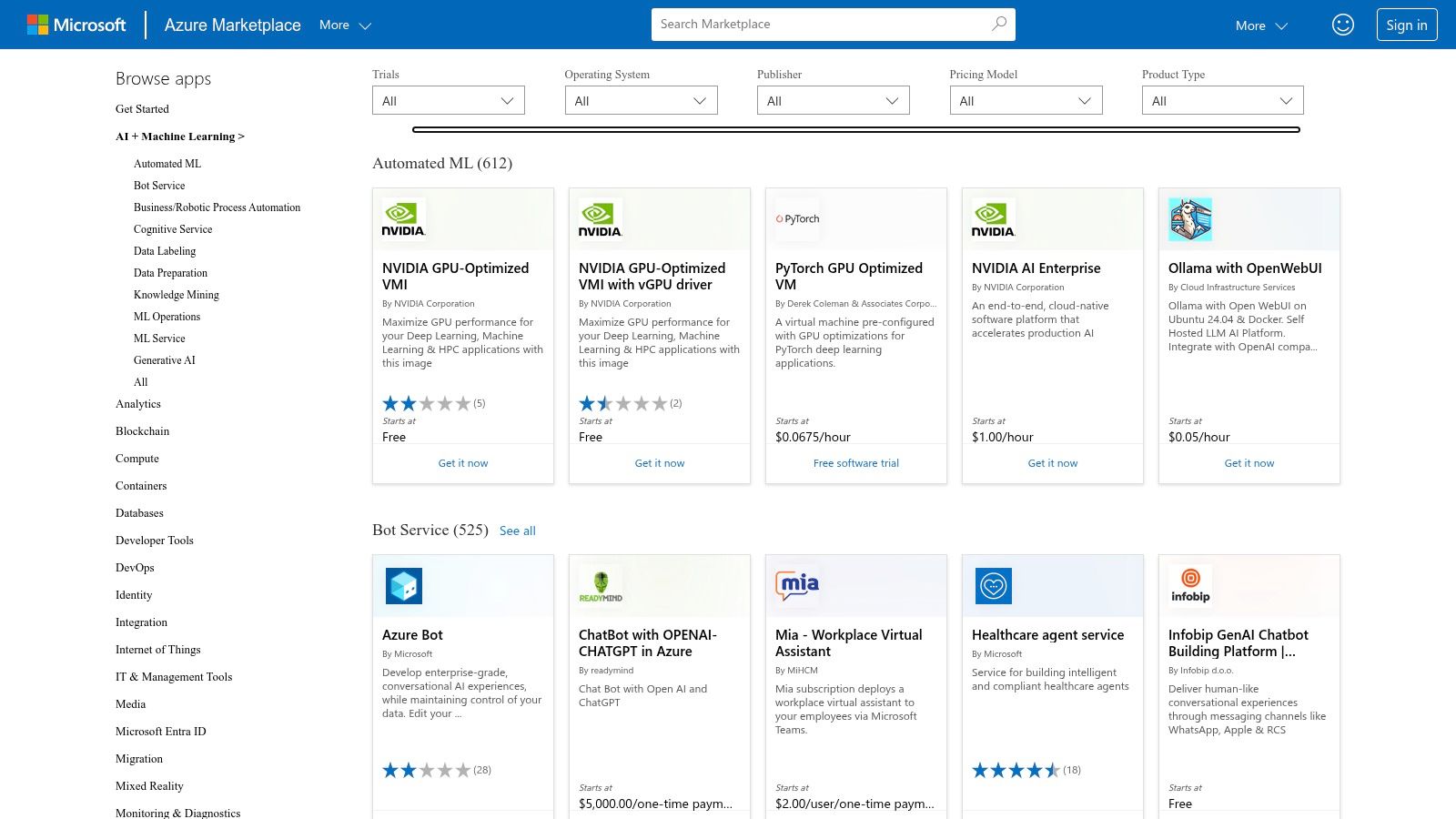 Microsoft Azure Marketplace