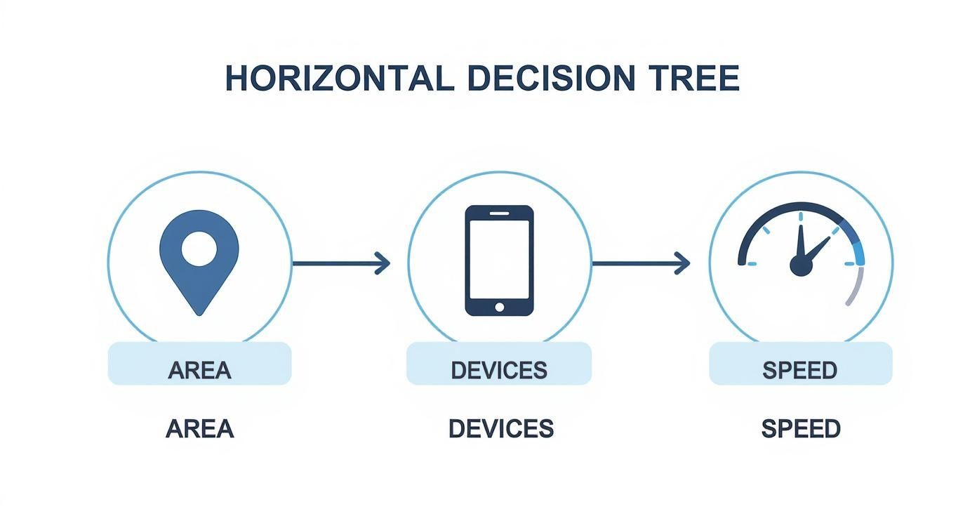 Infographic about how to select a router