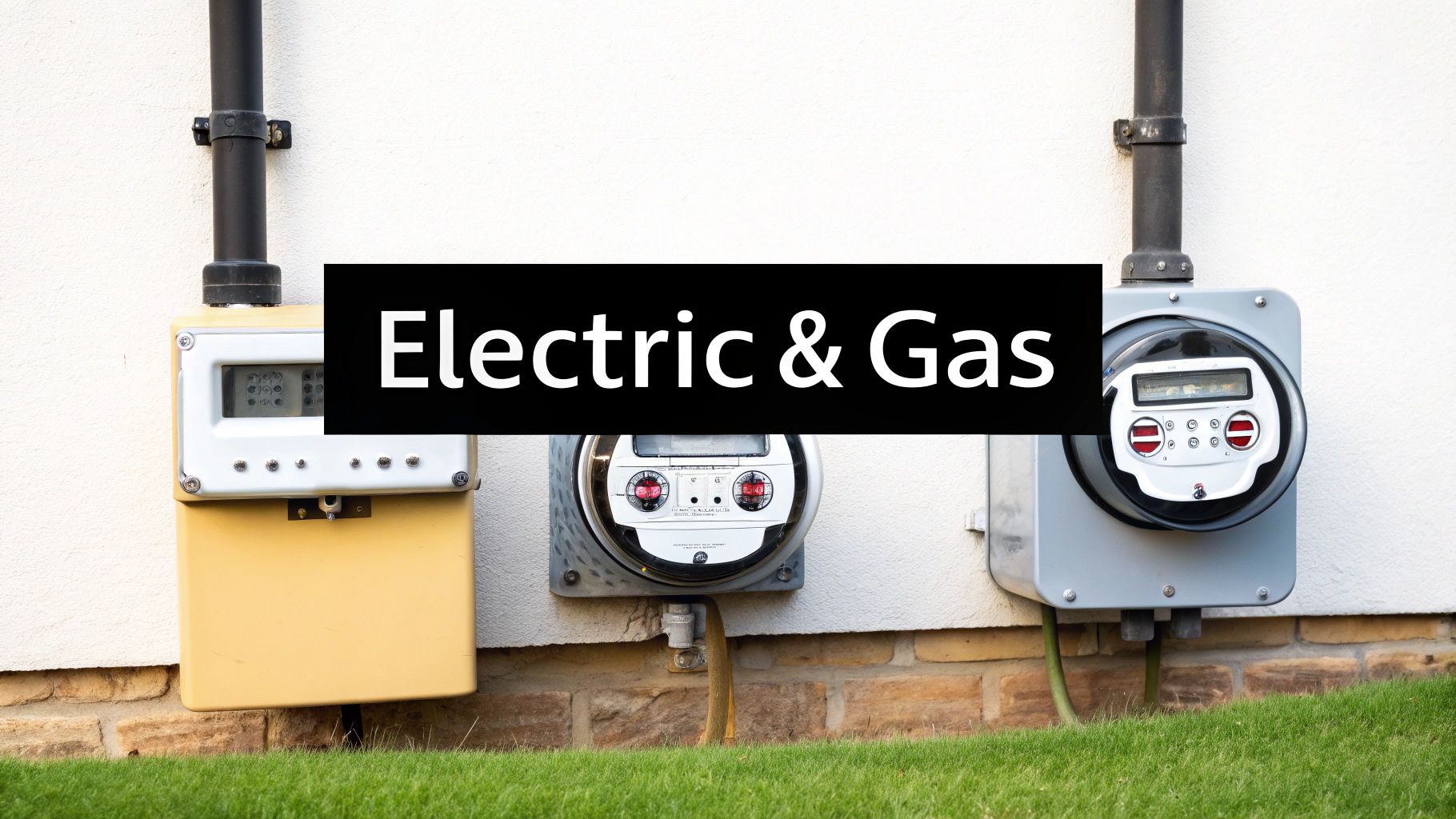 Person checking a smart meter on the wall