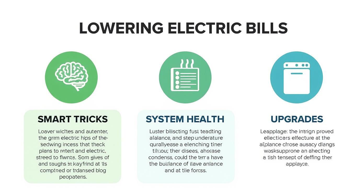 Infographic about how to lower electric bill