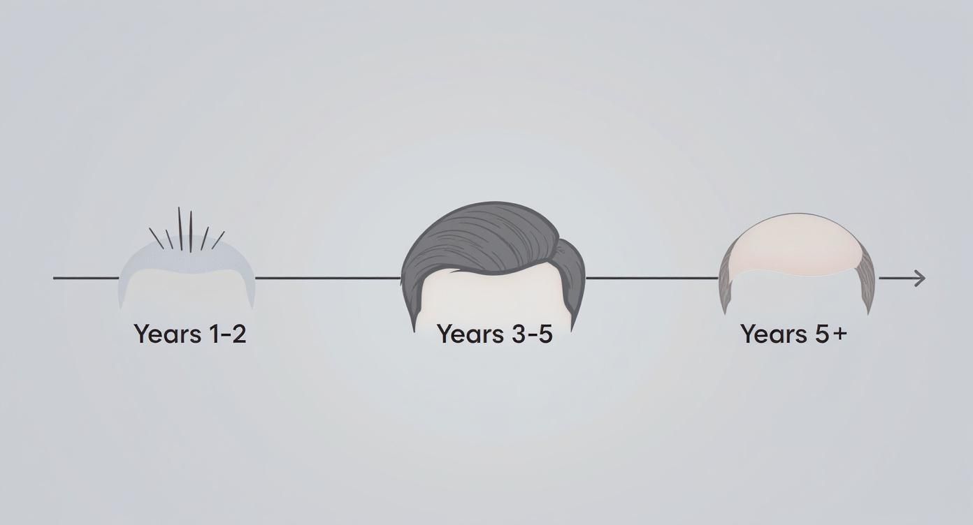 Infographic about how does my hair tattoo look as i get older?