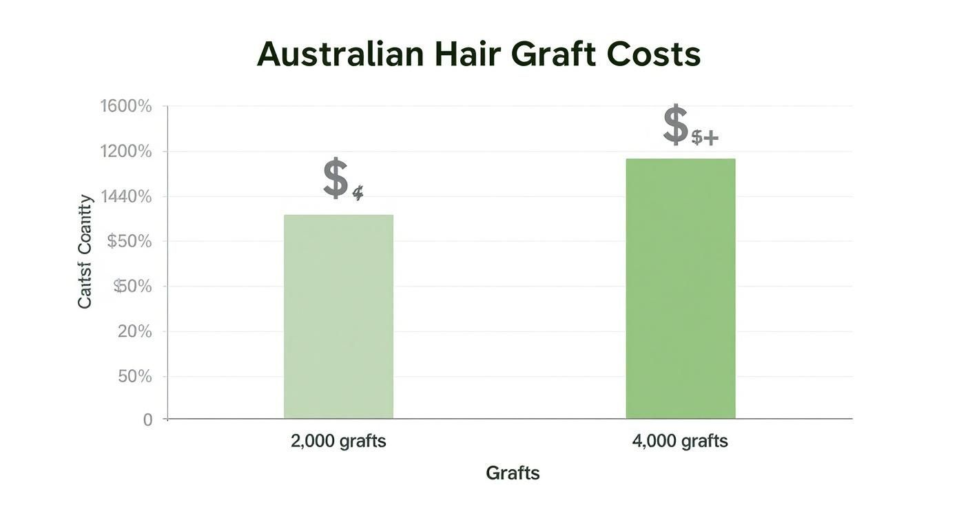 Infographic about how much is hair grafting