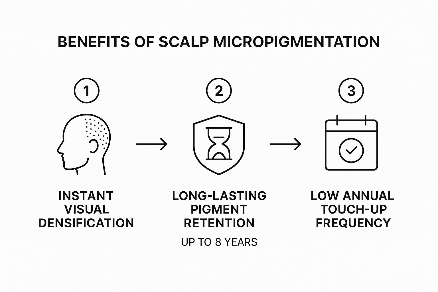 Infographic about micropigmentation for scalp