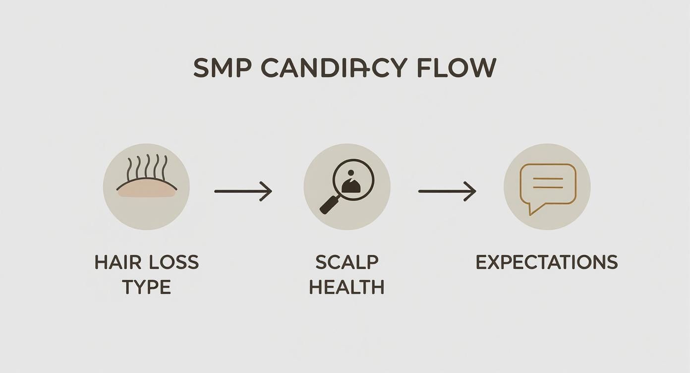 Infographic about scalp tattoo for women – hair loss treatment