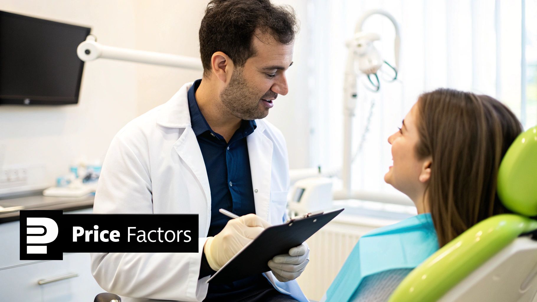 A dental professional using advanced teeth whitening technology on a patient.