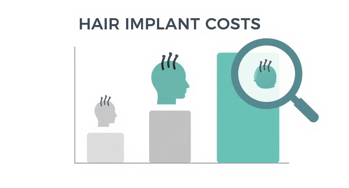 Infographic about how much are hair implants
