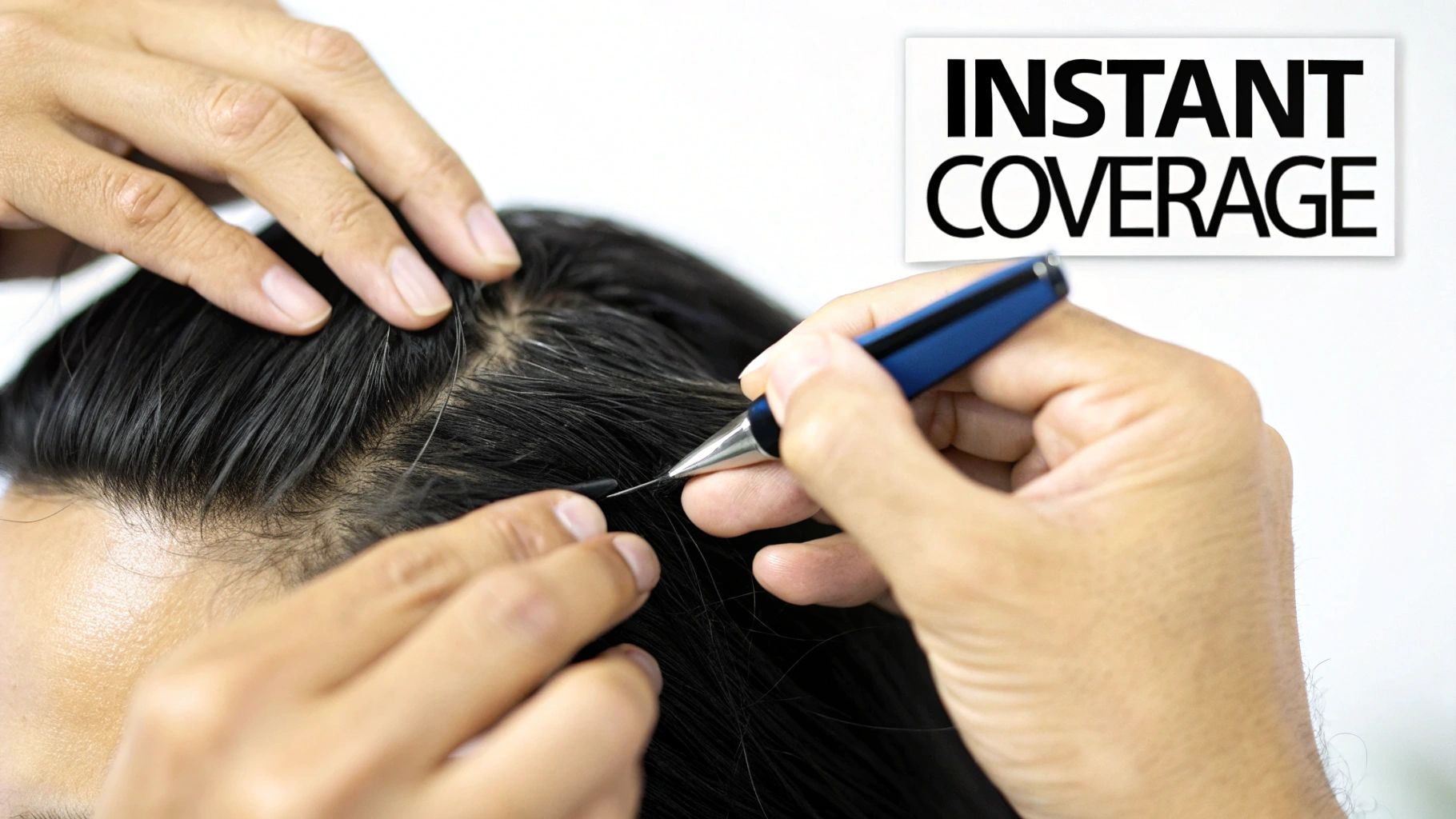 Woman with a layered bob haircut, which adds volume to her hair.