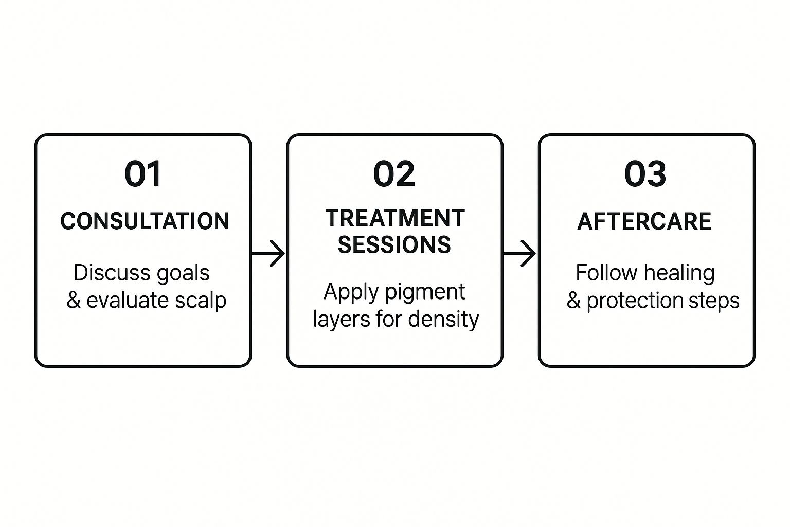 Infographic about what’s the process of getting a hair tattoo?