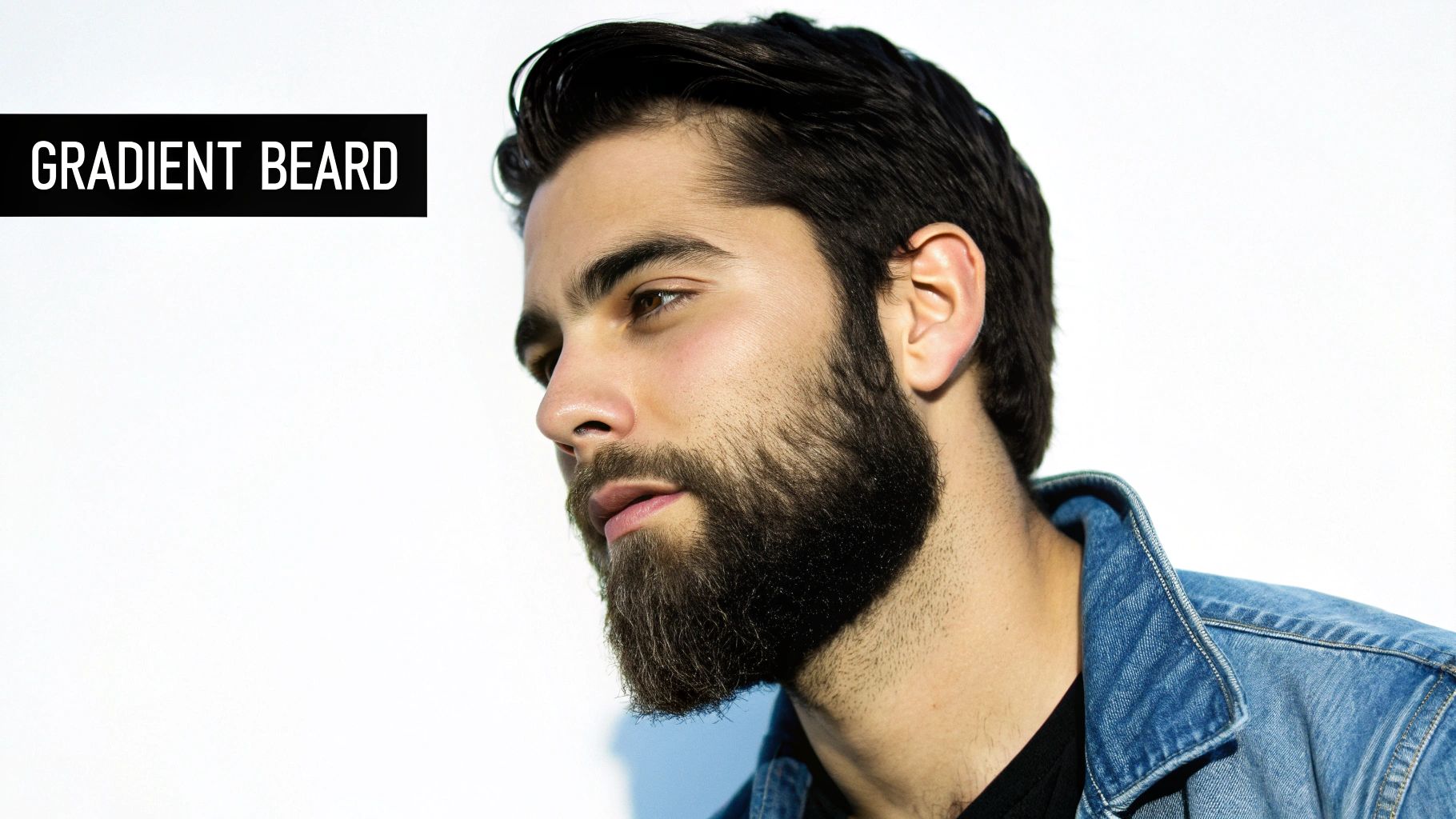 An example of a beard tattoo using the Gradient Density Beard Fill technique to fill in patchy areas on the cheeks, blending seamlessly with existing facial hair.