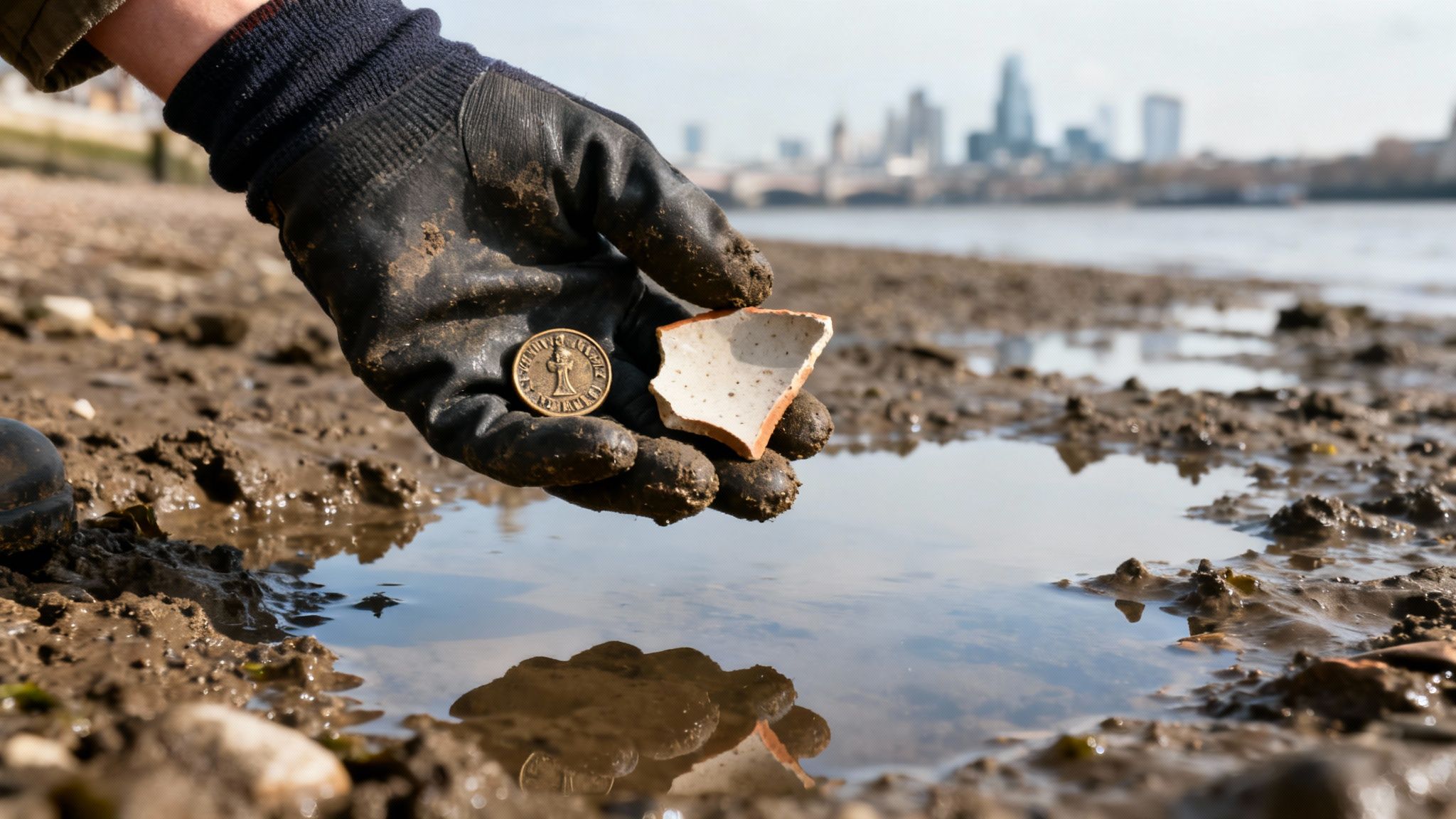Mud Larking and Thames Foreshore Exploration (Urban Archaeology)