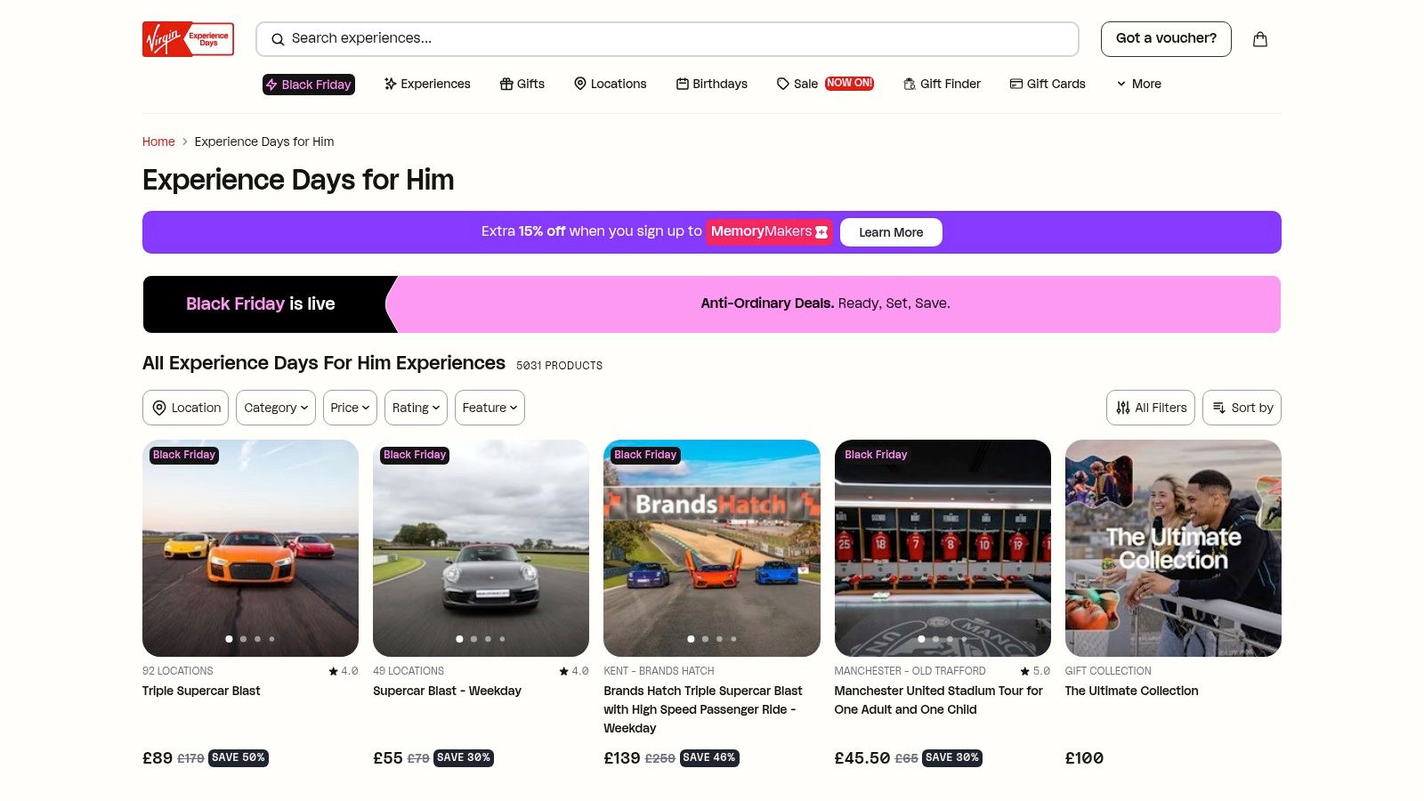 Virgin Experience Days