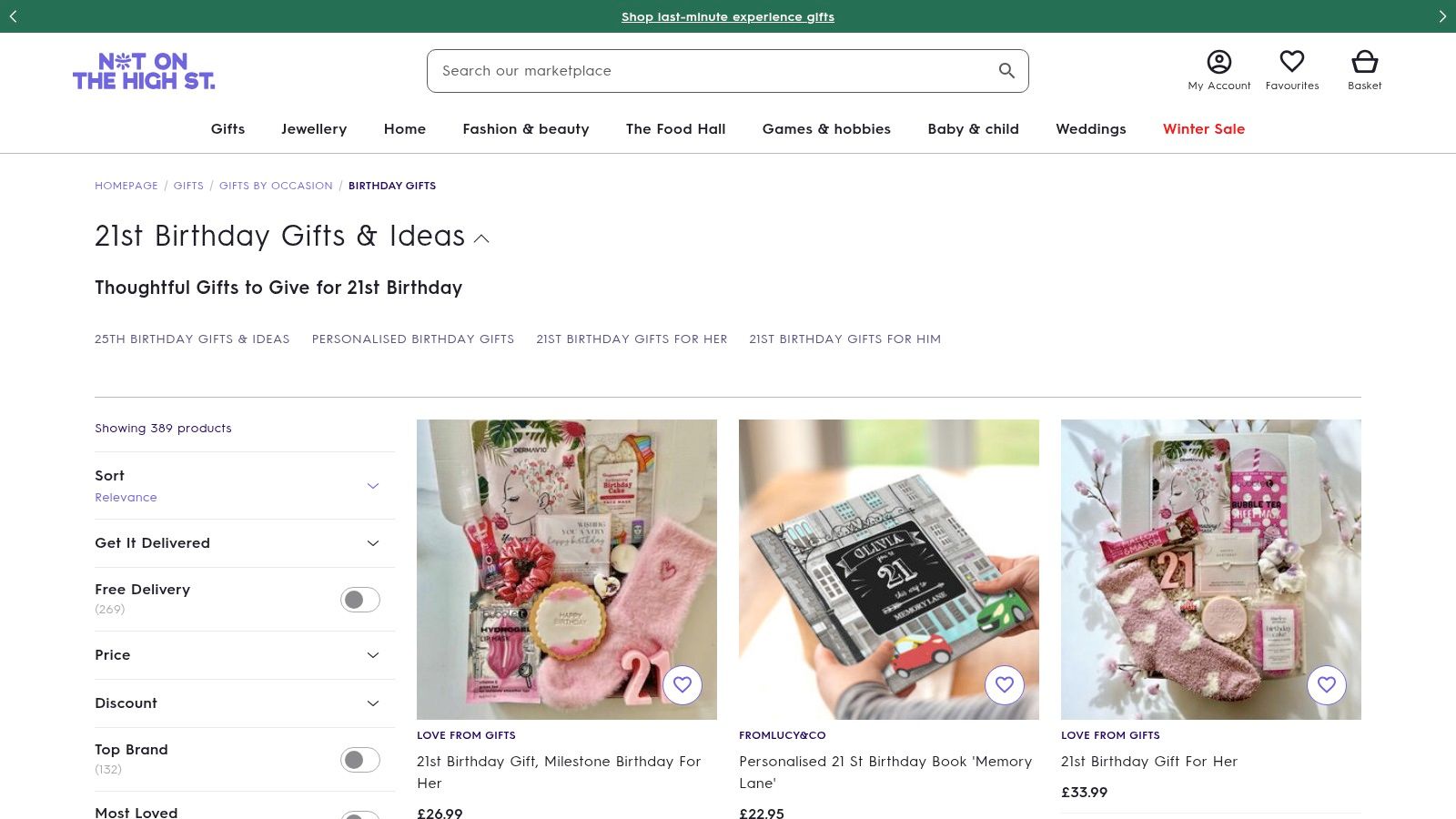 Not On The High Street (NOTHS)