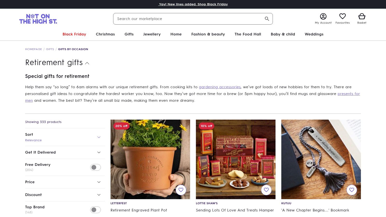 Not On The High Street (NOTHS)