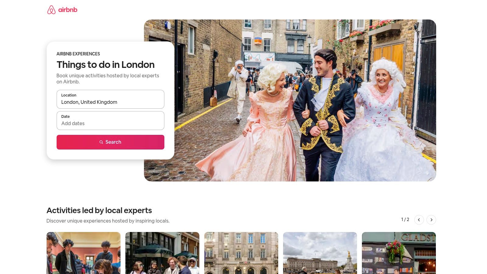 A collage of unique London date ideas found on Airbnb Experiences
