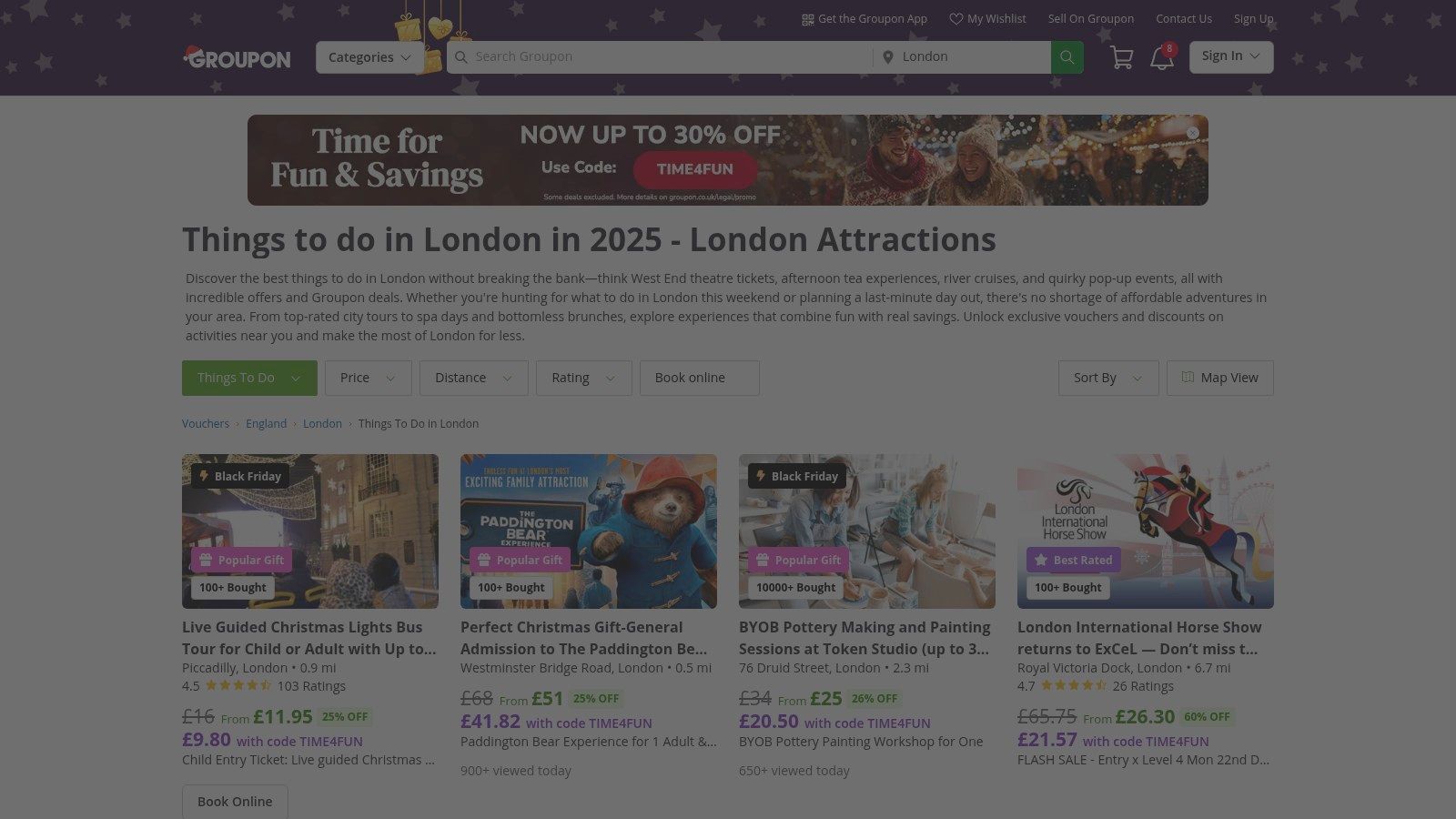 Groupon (UK - Things to do/Activities)