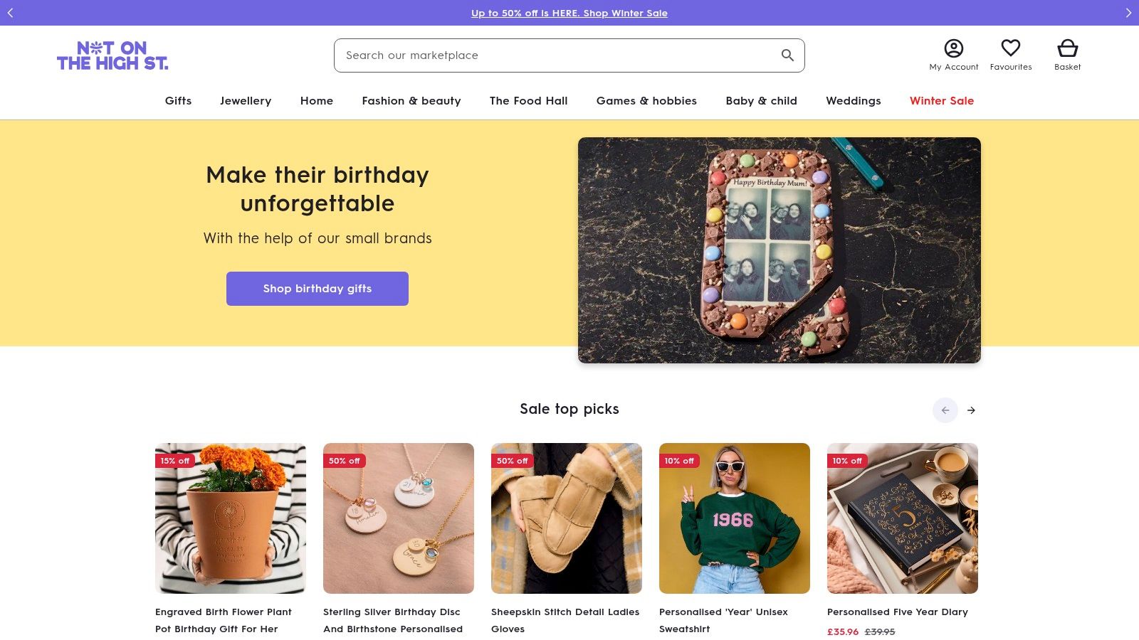 Not On The High Street (NOTHS)