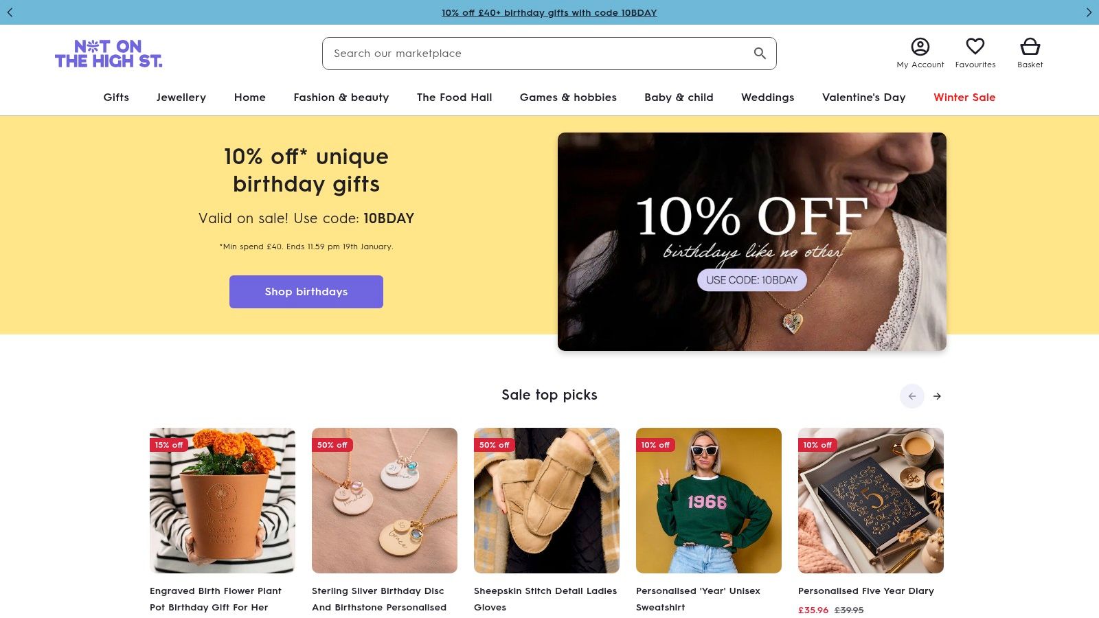 Not On The High Street (NOTHS)