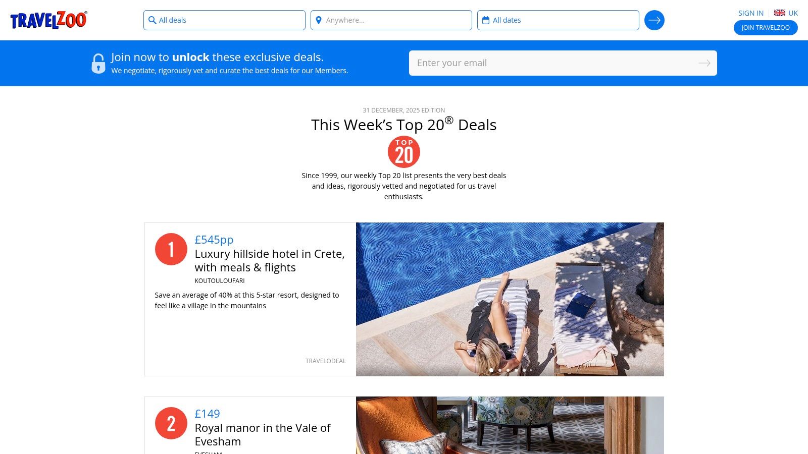 Travelzoo (UK Top 20)