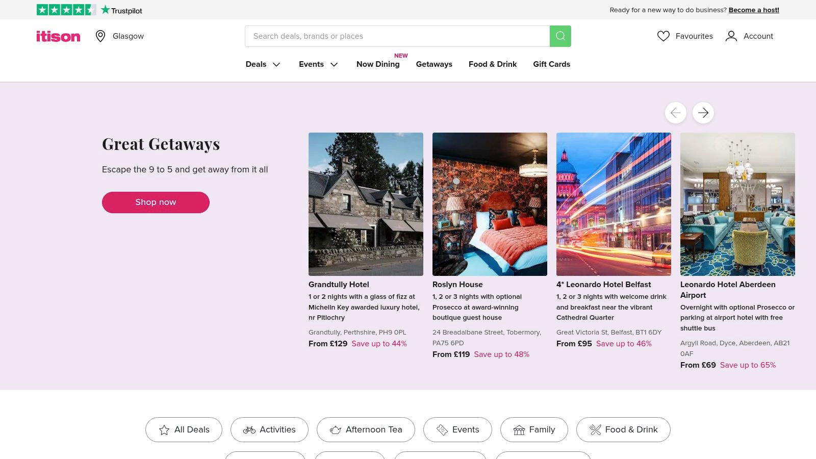 itison deals for family days out in Scotland