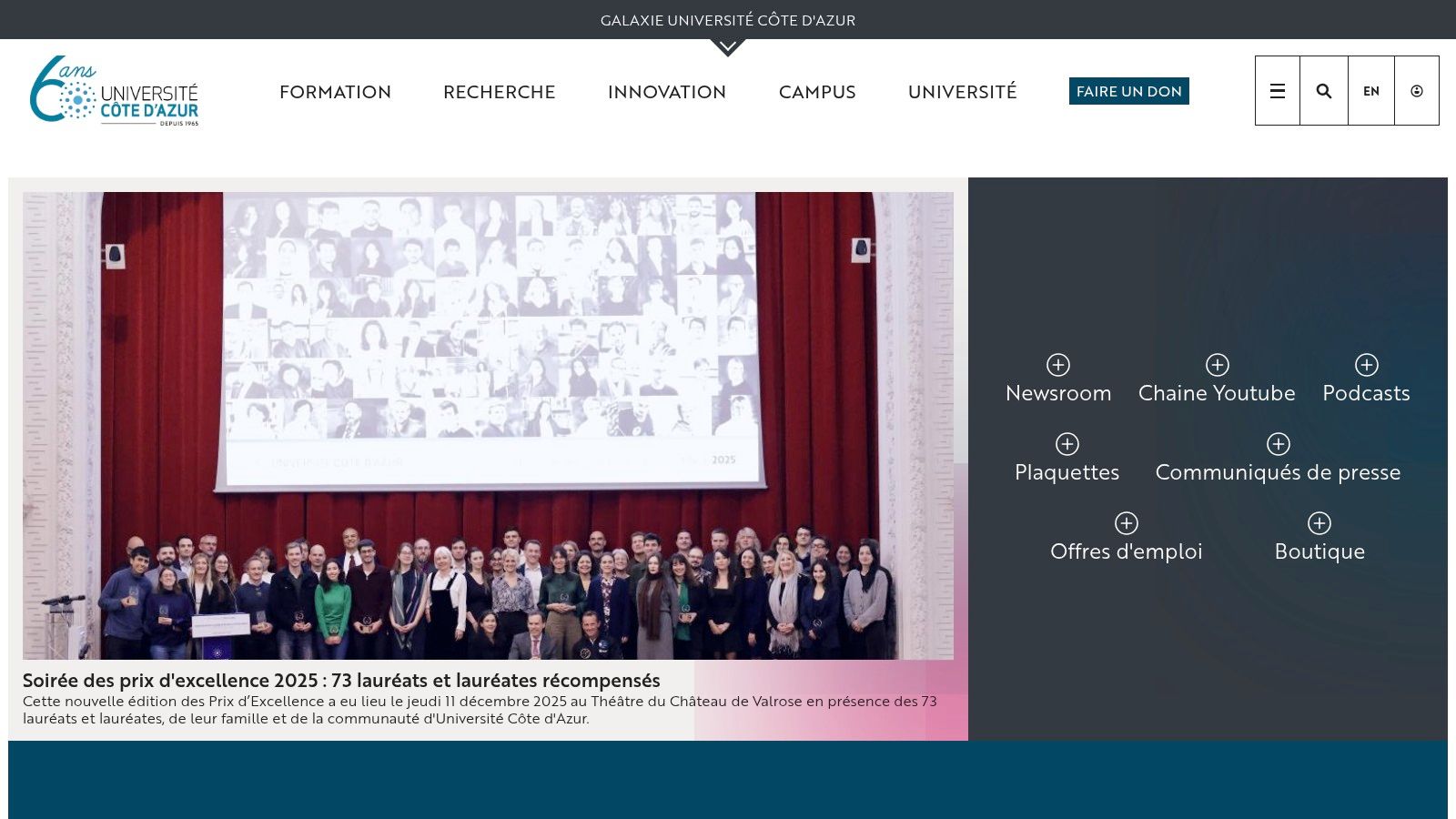 Lauréats de formations de l'Université Côte d'Azur