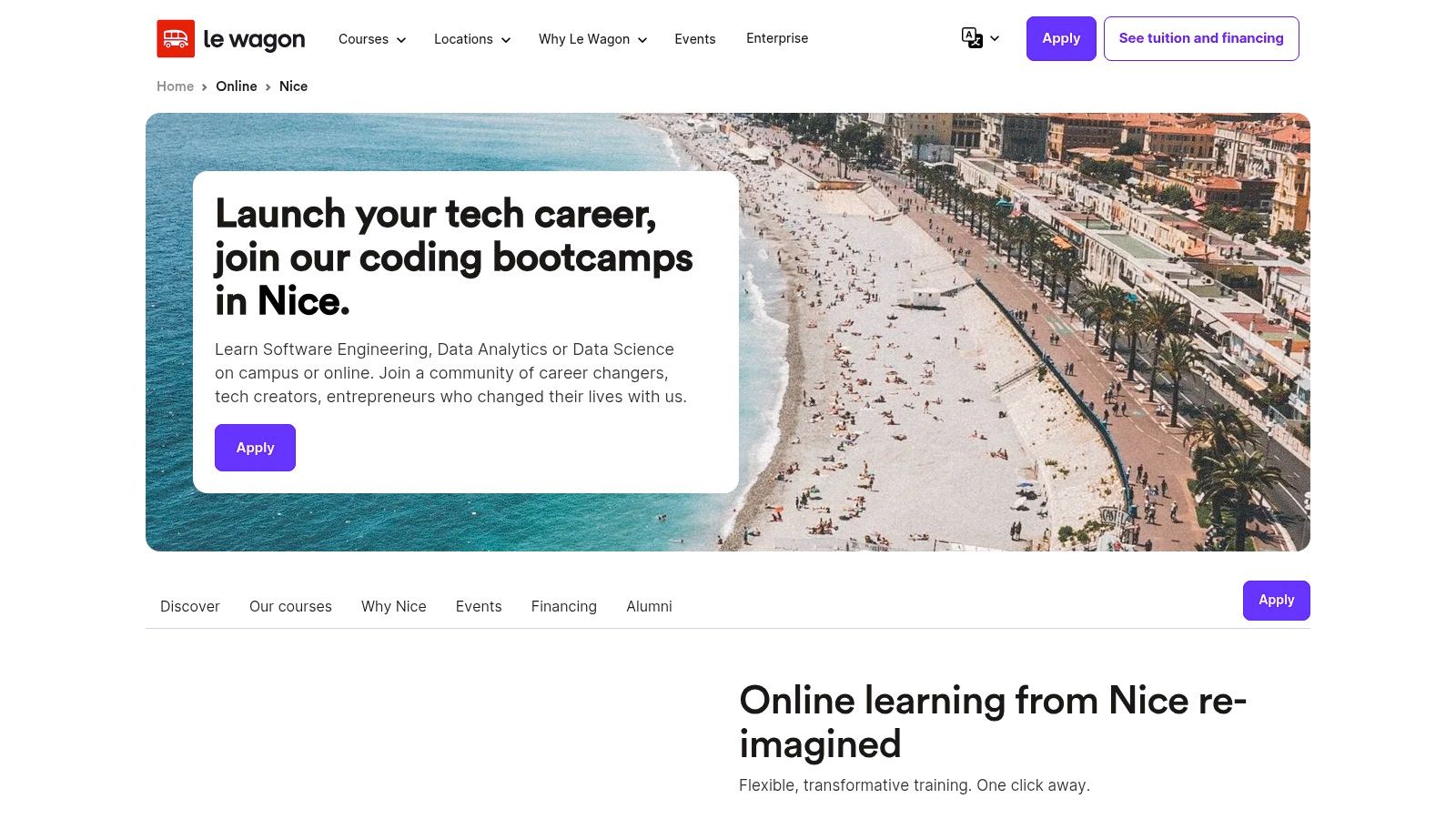 Bootcamp intensif sur la Côte d'Azur