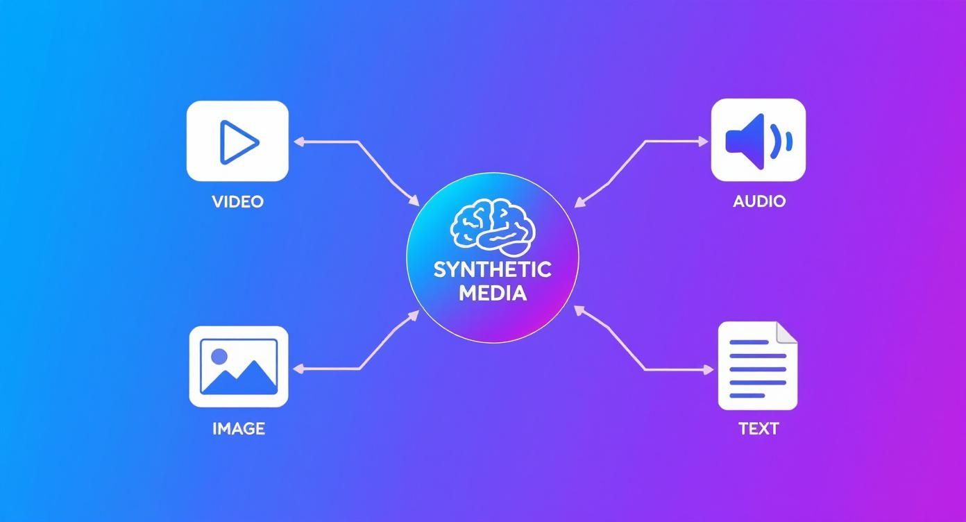 Infographic about what is synthetic media