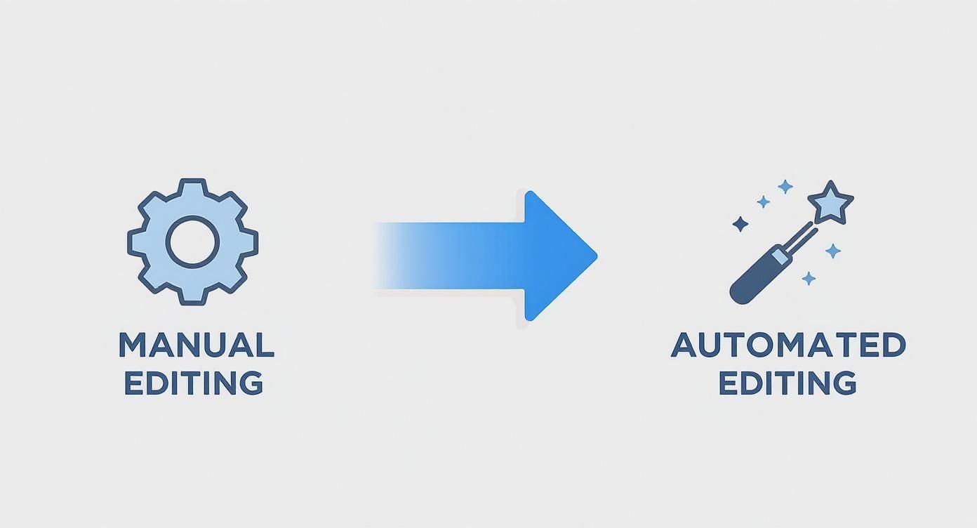 Infographic about automatic video editor