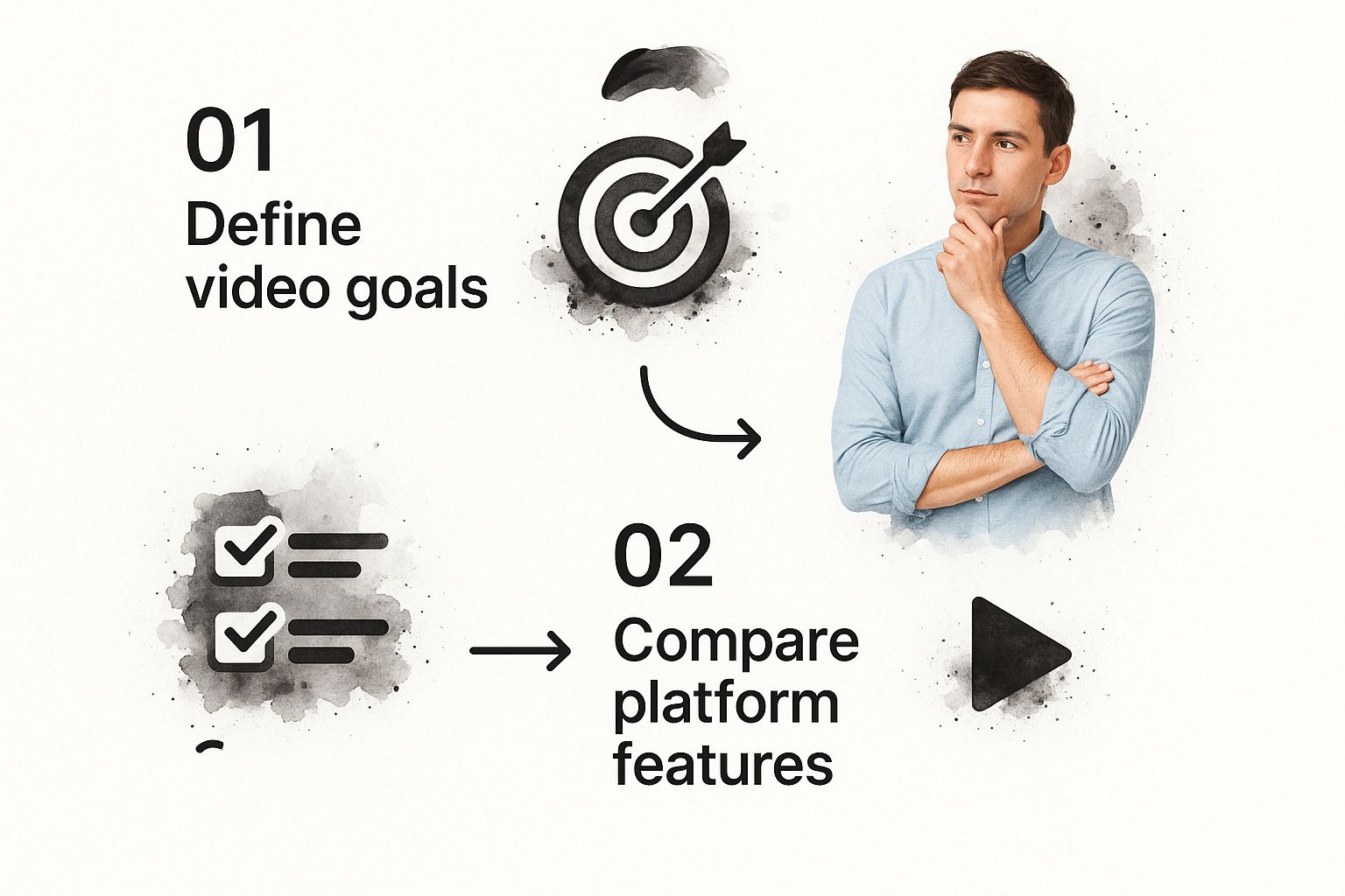 Infographic about how to create interactive videos