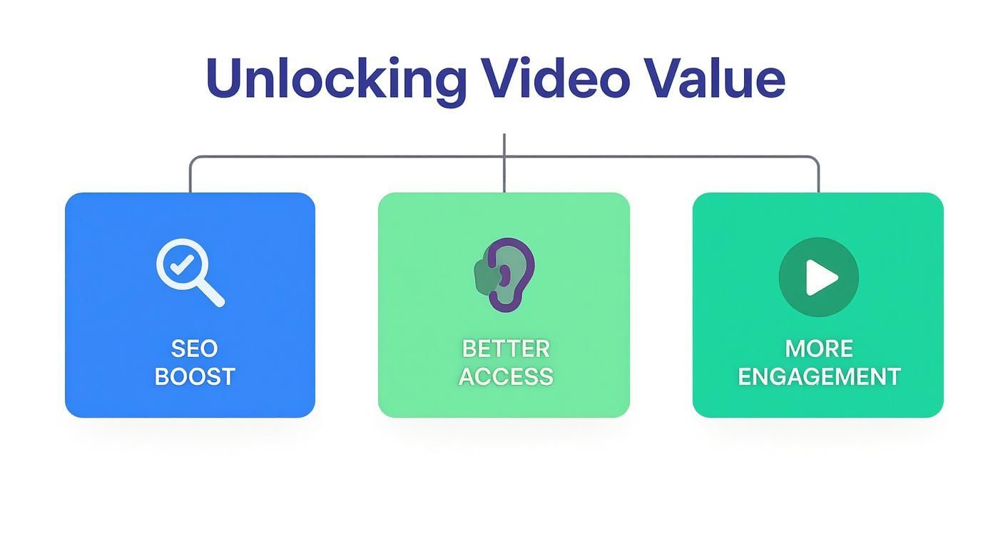 Infographic about what is video transcription