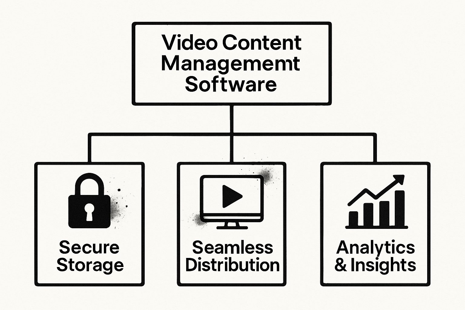 Infographic about video content management software