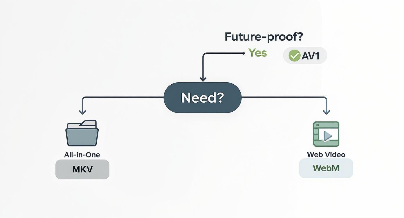 Infographic about video file formats explained